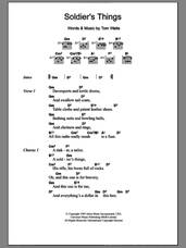 Cover icon of Soldier's Things sheet music for guitar (chords) by Tom Waits, intermediate skill level