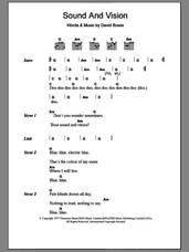 Cover icon of Sound And Vision sheet music for guitar (chords) by David Bowie, intermediate skill level