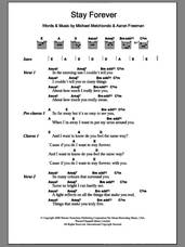 Cover icon of Stay Forever sheet music for guitar (chords) by Ween, Aaron Freeman and Mickey Melchiondo, intermediate skill level