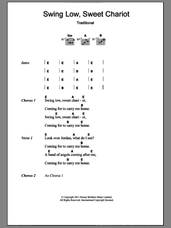 Cover icon of Swing Low, Sweet Chariot sheet music for guitar (chords) by Eric Clapton and Miscellaneous, intermediate skill level