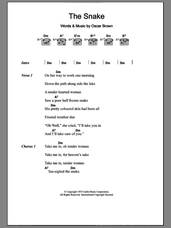 Cover icon of The Snake sheet music for guitar (chords) by Al Wilson and Oscar Brown, intermediate skill level