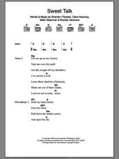 Cover icon of Sweet Talk sheet music for guitar (chords) by The Killers, Brandon Flowers, Dave Keuning, Mark Stoermer and Ronnie Vannucci, intermediate skill level