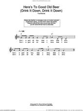 Cover icon of Here's To Good Old Beer (Drink It Down, Drink It Down) sheet music for voice and other instruments (fake book), intermediate skill level