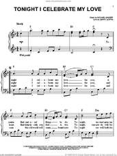 Cover icon of Tonight, I Celebrate My Love sheet music for piano solo by Roberta Flack, Gerry Goffin and Michael Masser, wedding score, easy skill level