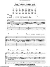 Cover icon of Five Colours In Her Hair sheet music for guitar (tablature) by McFly, Danny Jones, James Bourne and Thomas Fletcher, intermediate skill level