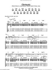 Cover icon of Obviously sheet music for guitar (tablature) by McFly, Danny Jones, James Bourne and Thomas Fletcher, intermediate skill level