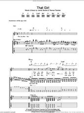 Cover icon of That Girl sheet music for guitar (tablature) by James Bourne, McFly and Thomas Fletcher, intermediate skill level