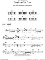 Cover icon of Steady, As She Goes sheet music for piano solo (chords, lyrics, melody) by The Raconteurs, Brendan Benson and Jack White, intermediate piano (chords, lyrics, melody)