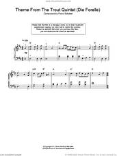 Cover icon of Theme From The Trout Quintet (Die Forelle) sheet music for piano solo by Franz Schubert, classical score, easy skill level