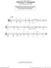 Cover icon of I Belong To Glasgow sheet music for voice and other instruments (fake book) by Will Fyfee, intermediate skill level