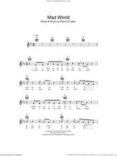 Cover icon of Mad World sheet music for voice and other instruments (fake book) by Gary Jules and Roland Orzabal, intermediate skill level