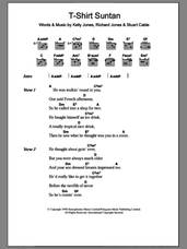 Cover icon of T-Shirt Suntan sheet music for guitar (chords) by Stereophonics, Kelly Jones, Richard Jones and Stuart Cable, intermediate skill level