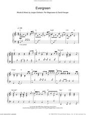 Cover icon of Evergreen sheet music for piano solo by Westlife, Will Young, David Kreuger, Jorgen Elofsson and Per Magnusson, intermediate skill level