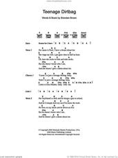 Cover icon of Teenage Dirtbag sheet music for guitar (chords) by Wheatus and Brendan Brown, intermediate skill level