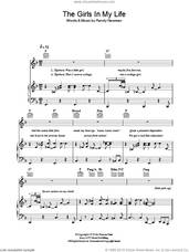 Cover icon of The Girls In My Life sheet music for voice, piano or guitar by Randy Newman, intermediate skill level
