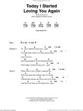 Cover icon of Today I Started Loving You Again sheet music for guitar (chords) by Merle Haggard and Bonnie Owens, intermediate skill level