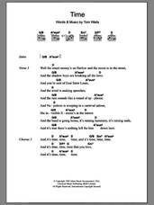 Cover icon of Time sheet music for guitar (chords) by Tom Waits, intermediate skill level