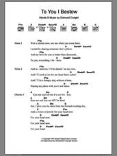 Cover icon of To You I Bestow sheet music for guitar (chords) by Mundy and Edmund Enright, intermediate skill level