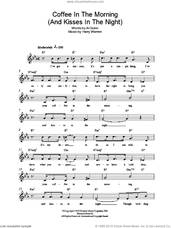 Cover icon of Coffee In The Morning (And Kisses In The Night) sheet music for voice and other instruments (fake book) by Harry Warren and Al Dubin, intermediate skill level