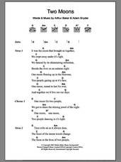 Cover icon of Two Moons sheet music for guitar (chords) by Adam Snyder and Arthur Baker, intermediate skill level
