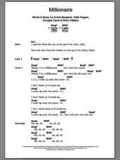 Cover icon of Millionaire sheet music for guitar (chords) by Kelis, Andre Benjamin, Douglas Davis, Kelis Rogers and Ricky Walters, intermediate skill level
