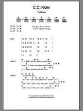 Cover icon of C.C. Rider sheet music for guitar (chords) by Lead Belly and Miscellaneous, intermediate skill level