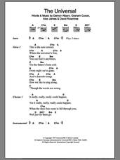 Cover icon of The Universal sheet music for guitar (chords) by Blur, Alex James, Damon Albarn, David Rowntree and Graham Coxon, intermediate skill level