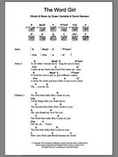 Cover icon of The Word Girl sheet music for guitar (chords) by Scritti Politti, David Gamson and Green Gartside, intermediate skill level