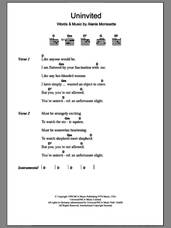 Cover icon of Uninvited sheet music for guitar (chords) by Alanis Morissette, intermediate skill level