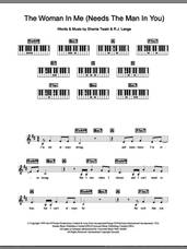 Cover icon of The Woman In Me (Needs The Man In You) sheet music for piano solo (chords, lyrics, melody) by Shania Twain and Robert John Lange, intermediate piano (chords, lyrics, melody)