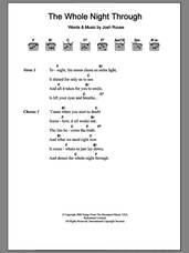 Cover icon of The Whole Night Through sheet music for guitar (chords) by Josh Rouse, intermediate skill level