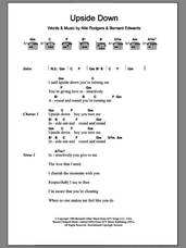 Cover icon of Upside Down sheet music for guitar (chords) by Diana Ross, Bernard Edwards and Nile Rodgers, intermediate skill level