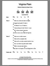 Cover icon of Virginia Plain sheet music for guitar (chords) by Roxy Music and Bryan Ferry, intermediate skill level