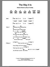 Cover icon of The Way It Is sheet music for guitar (chords) by Bruce Hornsby, intermediate skill level