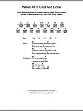 Cover icon of When All Is Said And Done sheet music for guitar (chords) by Boyzone, intermediate skill level
