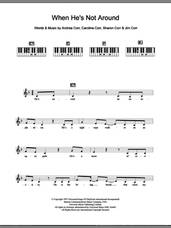 Cover icon of When He's Not Around sheet music for piano solo (chords, lyrics, melody) by The Corrs, intermediate piano (chords, lyrics, melody)