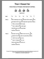 Cover icon of Then I Kissed Her sheet music for guitar (chords) by The Beach Boys, Ellie Greenwich, Jeff Barry and Phil Spector, intermediate skill level
