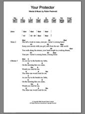Cover icon of Your Protector sheet music for guitar (chords) by Fleet Foxes and Robin Pecknold, intermediate skill level