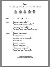 Cover icon of Zero sheet music for guitar (chords) by Yeah Yeah Yeahs, Brian Chase, Karen Orzolek and Nick Zinner, intermediate skill level