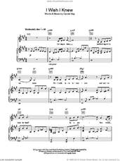 Cover icon of I Wish I Knew sheet music for voice, piano or guitar by Carole King, intermediate skill level