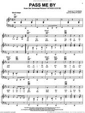 Cover icon of Pass Me By sheet music for voice, piano or guitar by Cy Coleman, Frank Sinatra, Peggy Lee and Carolyn Leigh, intermediate skill level