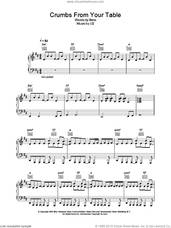 Cover icon of Crumbs From Your Table sheet music for voice, piano or guitar by U2 and Bono, intermediate skill level