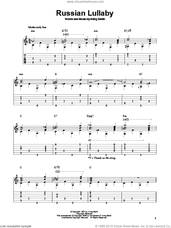 Cover icon of Russian Lullaby sheet music for guitar solo by Irving Berlin, intermediate skill level
