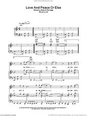 Cover icon of Love And Peace Or Else sheet music for voice, piano or guitar by U2, Bono and The Edge, intermediate skill level