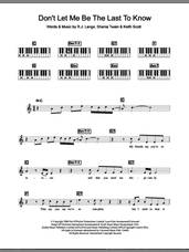 Cover icon of Don't Let Me Be The Last To Know sheet music for piano solo (chords, lyrics, melody) by Britney Spears, Keith Scott, Robert John Lange and Shania Twain, intermediate piano (chords, lyrics, melody)