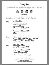 Cover icon of Glory Box sheet music for guitar (chords) by Portishead, Adrian Utley, Beth Gibbons, Geoff Barrow and Isaac Hayes, intermediate skill level