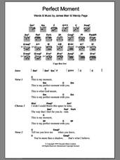 Cover icon of Perfect Moment sheet music for guitar (chords) by Martine McCutcheon, James Marr and Wendy Page, wedding score, intermediate skill level