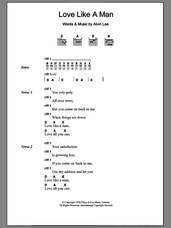 Cover icon of Love Like A Man sheet music for guitar (chords) by Ten Years After and Alvin Lee, intermediate skill level