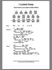 Cover icon of I Looked Away sheet music for guitar (chords) by Eric Clapton, Derek And The Dominos and Bobby Whitlock, intermediate skill level