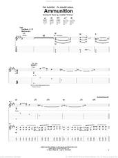 Cover icon of Ammunition sheet music for guitar (tablature) by Switchfoot and Jonathan Foreman, intermediate skill level